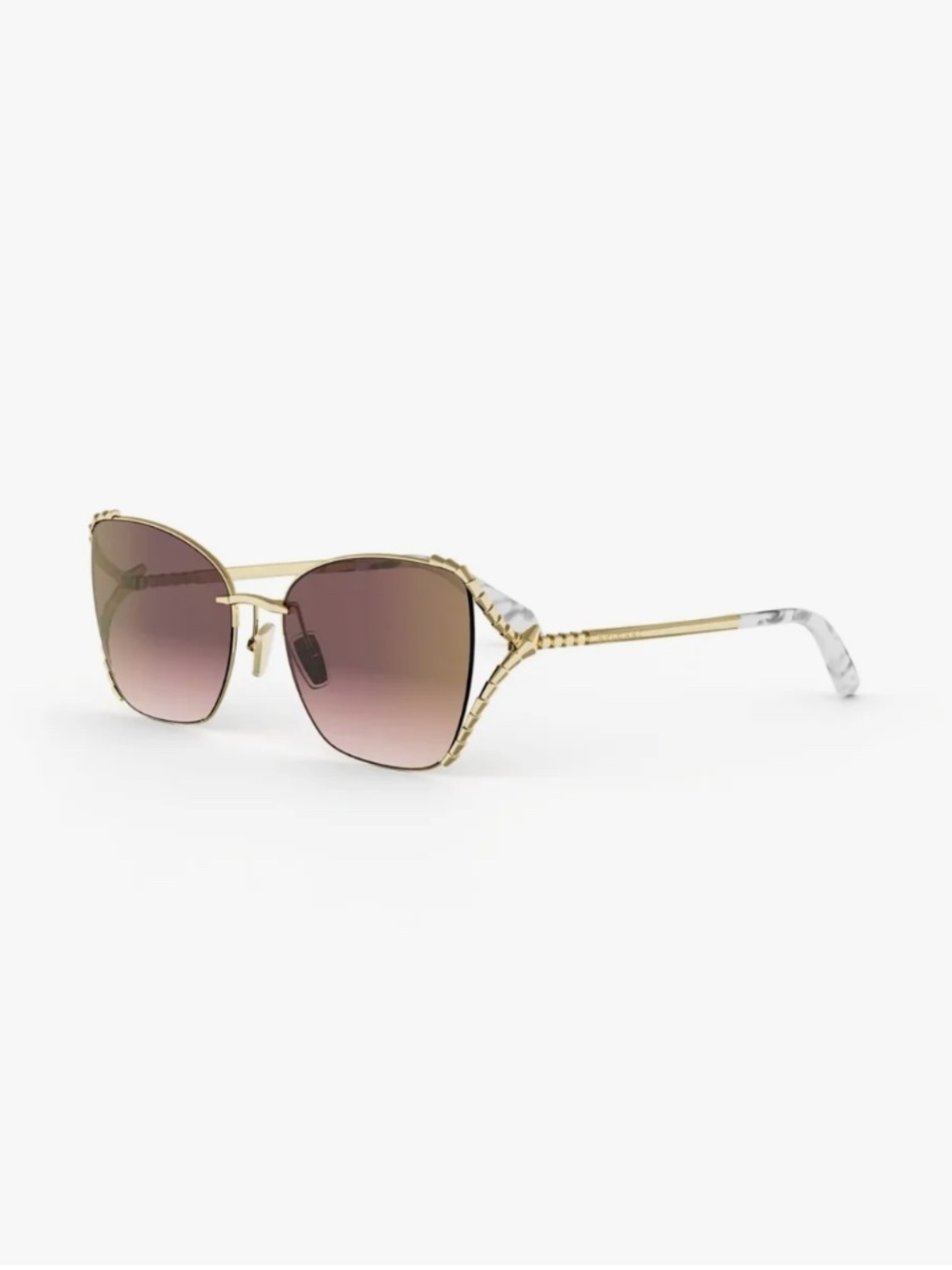 Bvlgari BV40081U 30Z 56 Metal Gold Violet Mirrored Sunglasses Bulgari